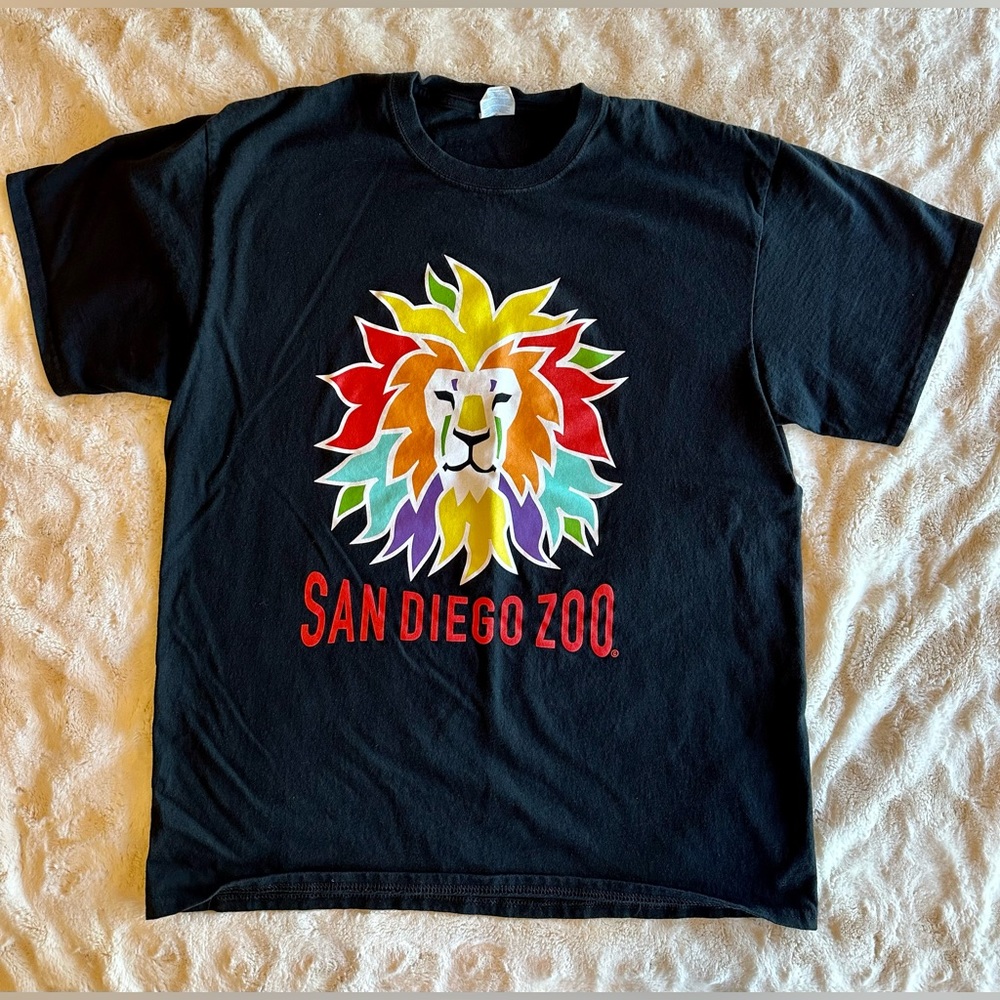 San Diego Zoo T-Shirt Large Good pre-owned condition Clean! Free Zoo Catalog!